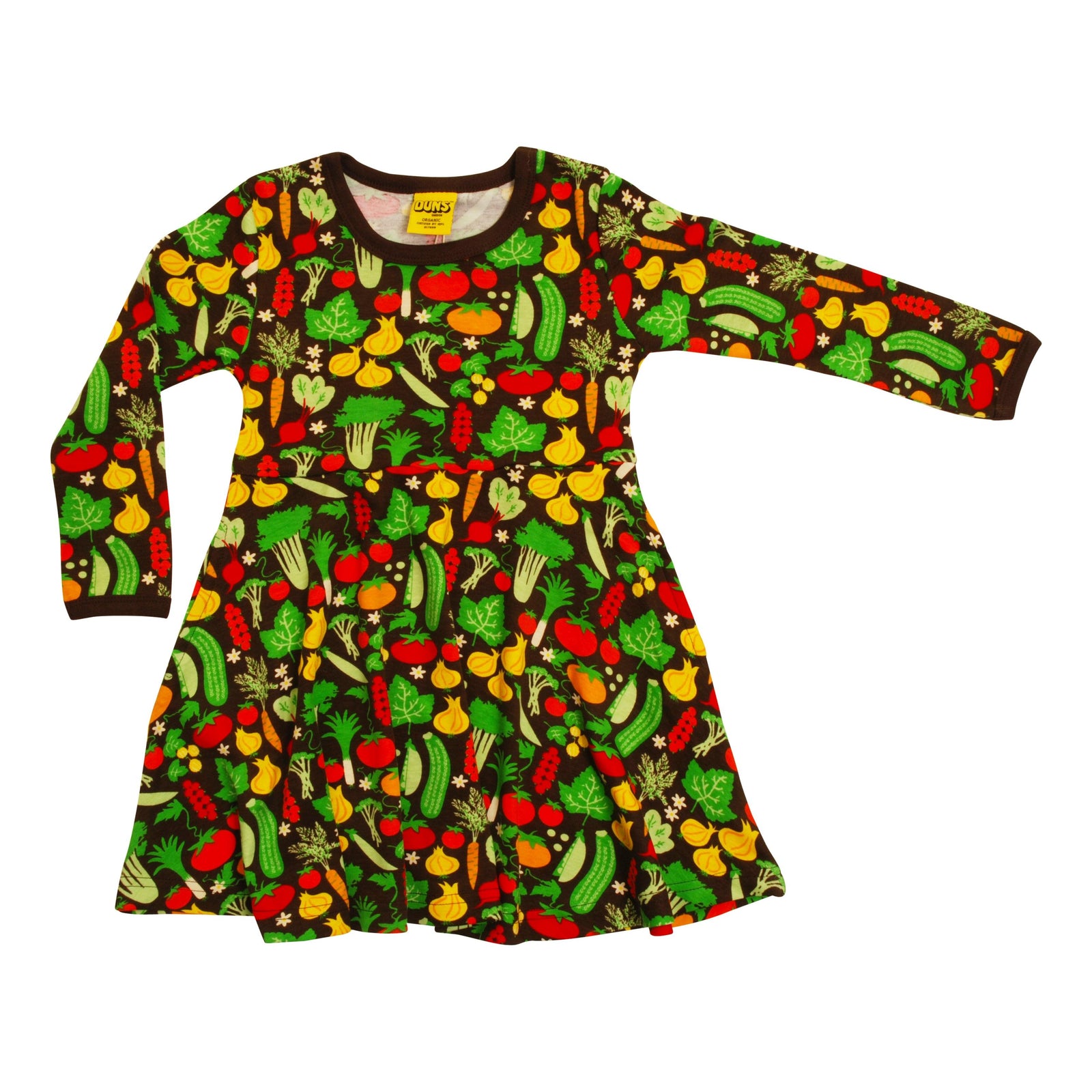 Veggies Long Sleeve Skater Dress-Duns Sweden-Modern Rascals
