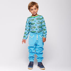 Velour Pants in Pool Blue-Smafolk-Modern Rascals