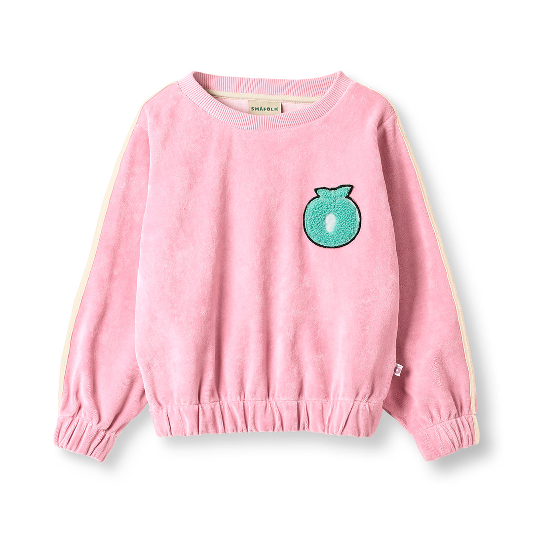 Velour Sweatshirt in Candy Floss - 2 Left Size 2-3 & 3-4 years-Smafolk-Modern Rascals