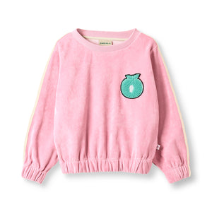 Velour Sweatshirt in Candy Floss - 2 Left Size 2-3 & 3-4 years-Smafolk-Modern Rascals