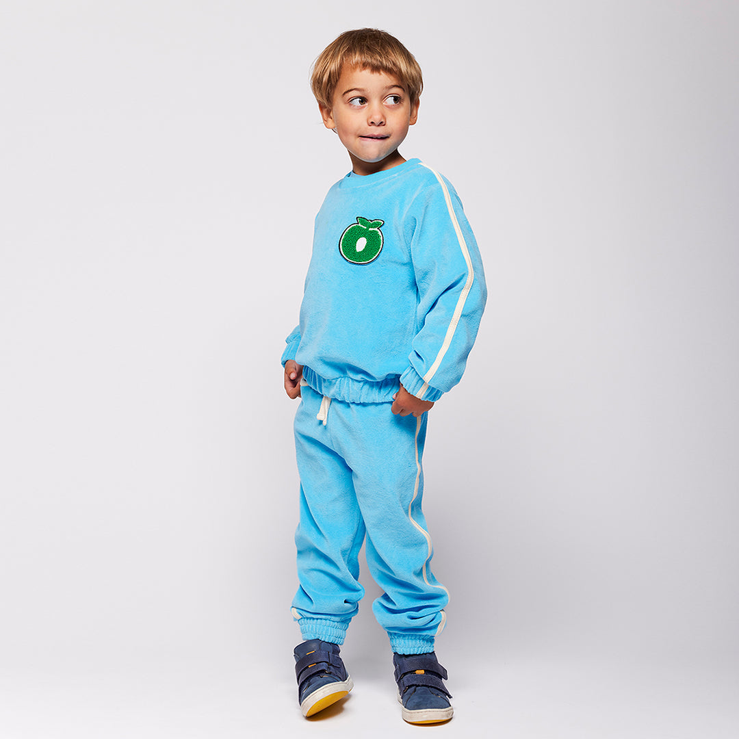 Velour Sweatshirt in Pool Blue-Smafolk-Modern Rascals