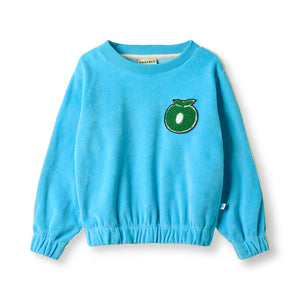 Velour Sweatshirt in Pool Blue-Smafolk-Modern Rascals