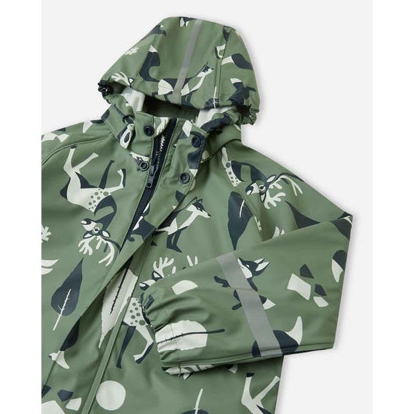 Vesti Waterproof Rain Coat - Green Clay-Reima-Modern Rascals