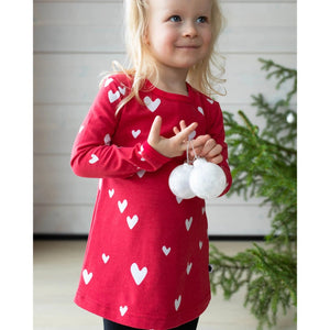 VIENO Long Sleeve Tunic - Hearts in Red-PaaPii-Modern Rascals