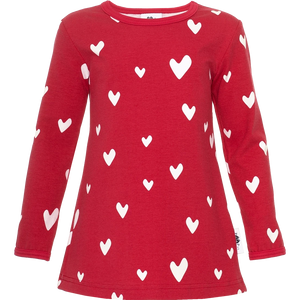 VIENO Long Sleeve Tunic - Hearts in Red-PaaPii-Modern Rascals