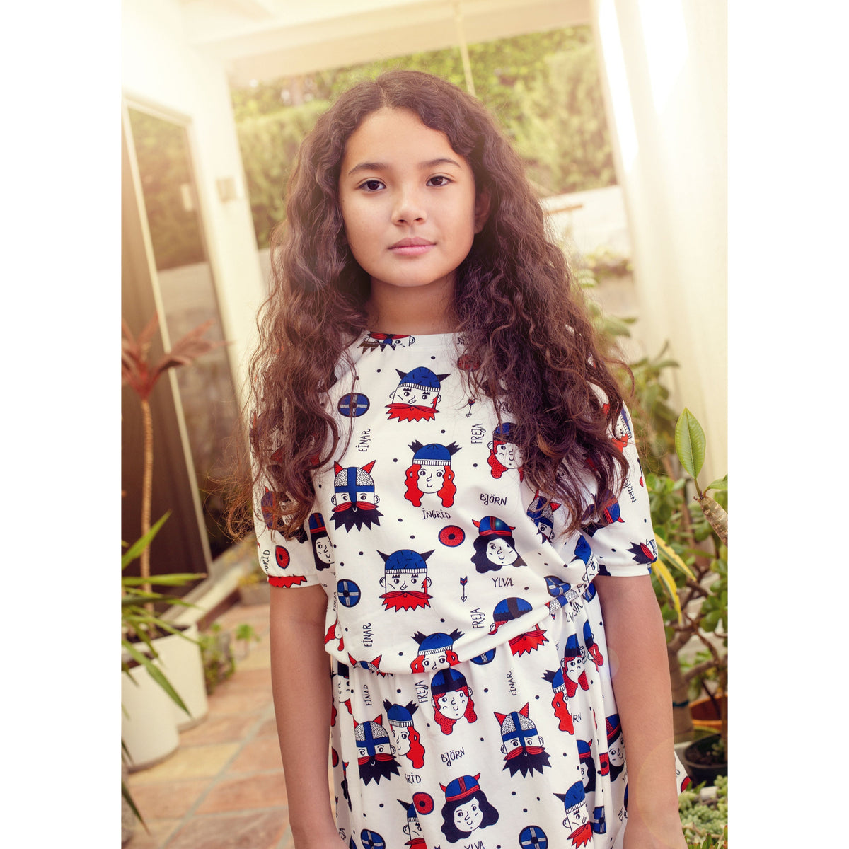 Vikings Short Sleeve Dress - 1 Left Size 9-11 years-Raspberry Republic-Modern Rascals