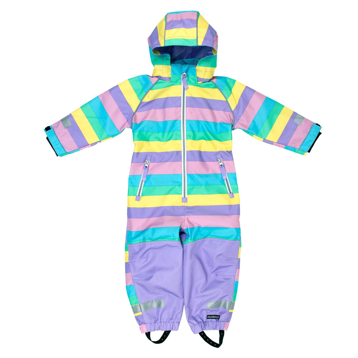 Villervalla Multi Stripe Shell Rain Overall in Botanic - Size 6-12 months (80cm)-Warehouse Find-Modern Rascals