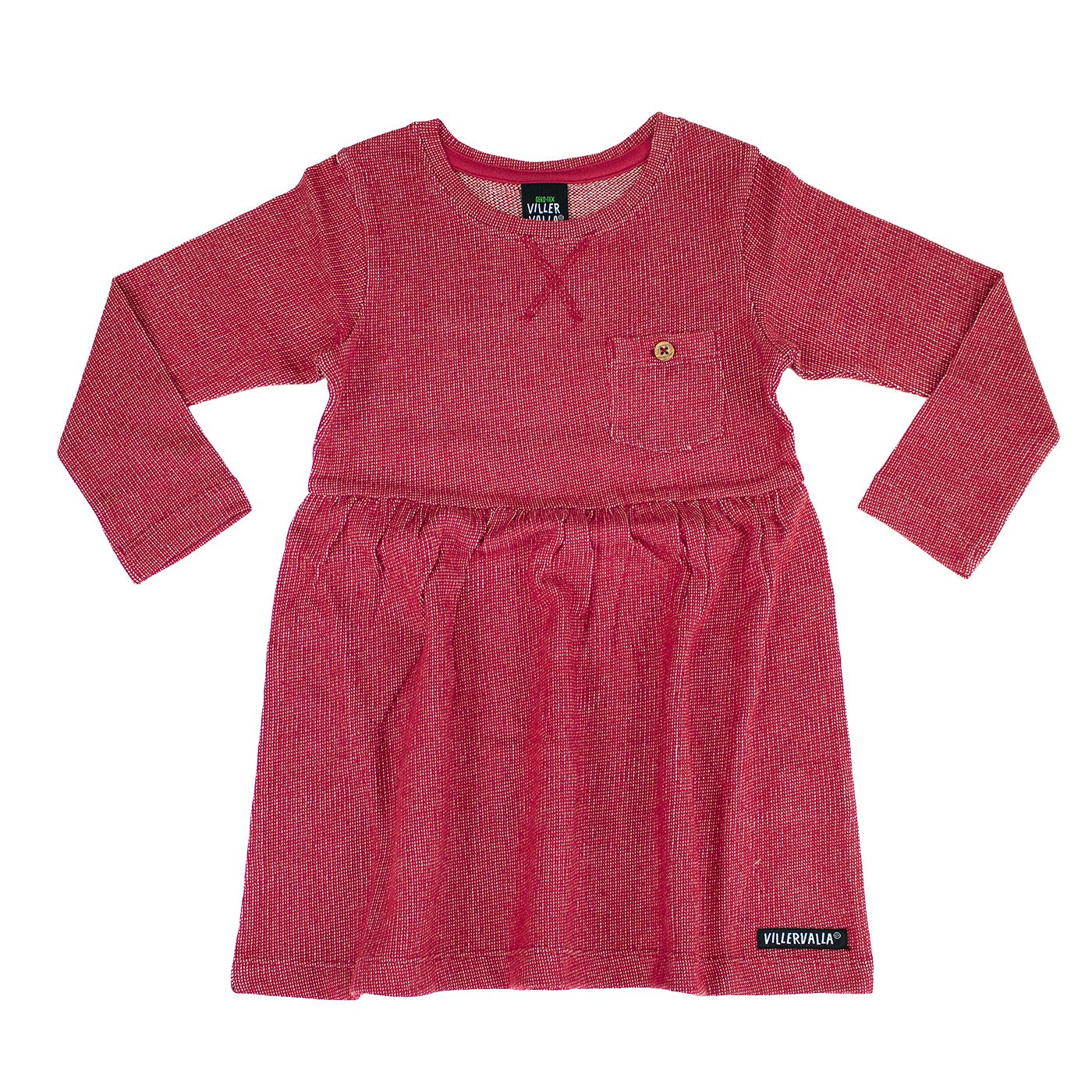 Villervalla Nordic Knit Long Sleeve Flared Dress in Tango - Size 2-3 years (98cm)-Warehouse Find-Modern Rascals