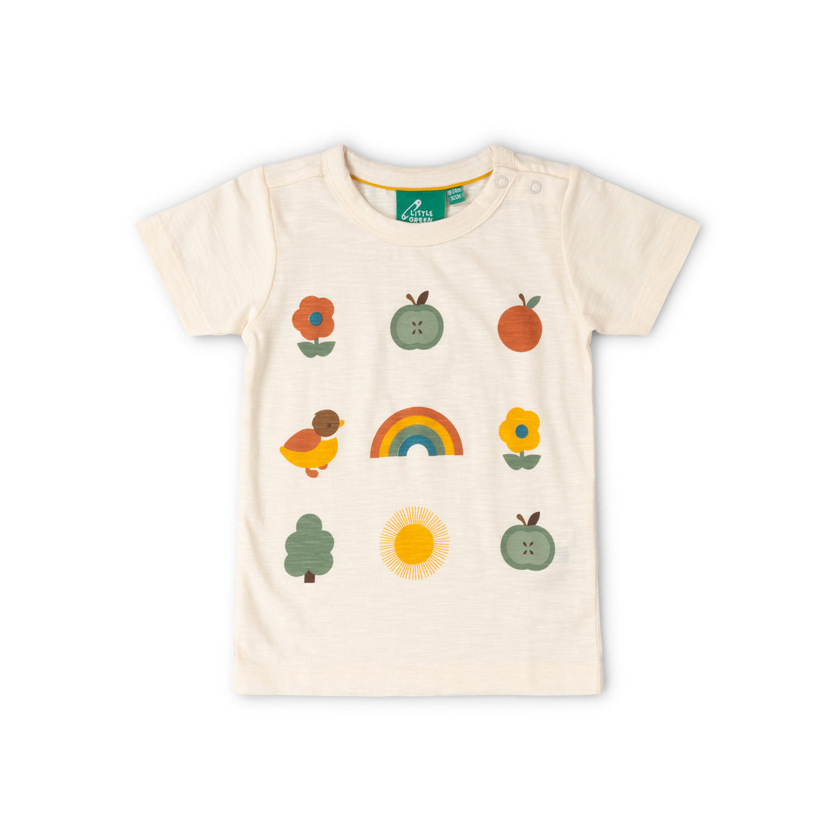 Vintage Rainbows Short Sleeve Popper T-Shirt-Little Green Radicals-Modern Rascals