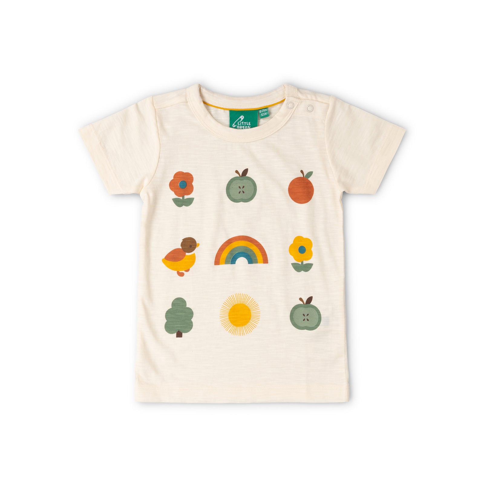 Vintage Rainbows Short Sleeve Popper T-Shirt-Little Green Radicals-Modern Rascals