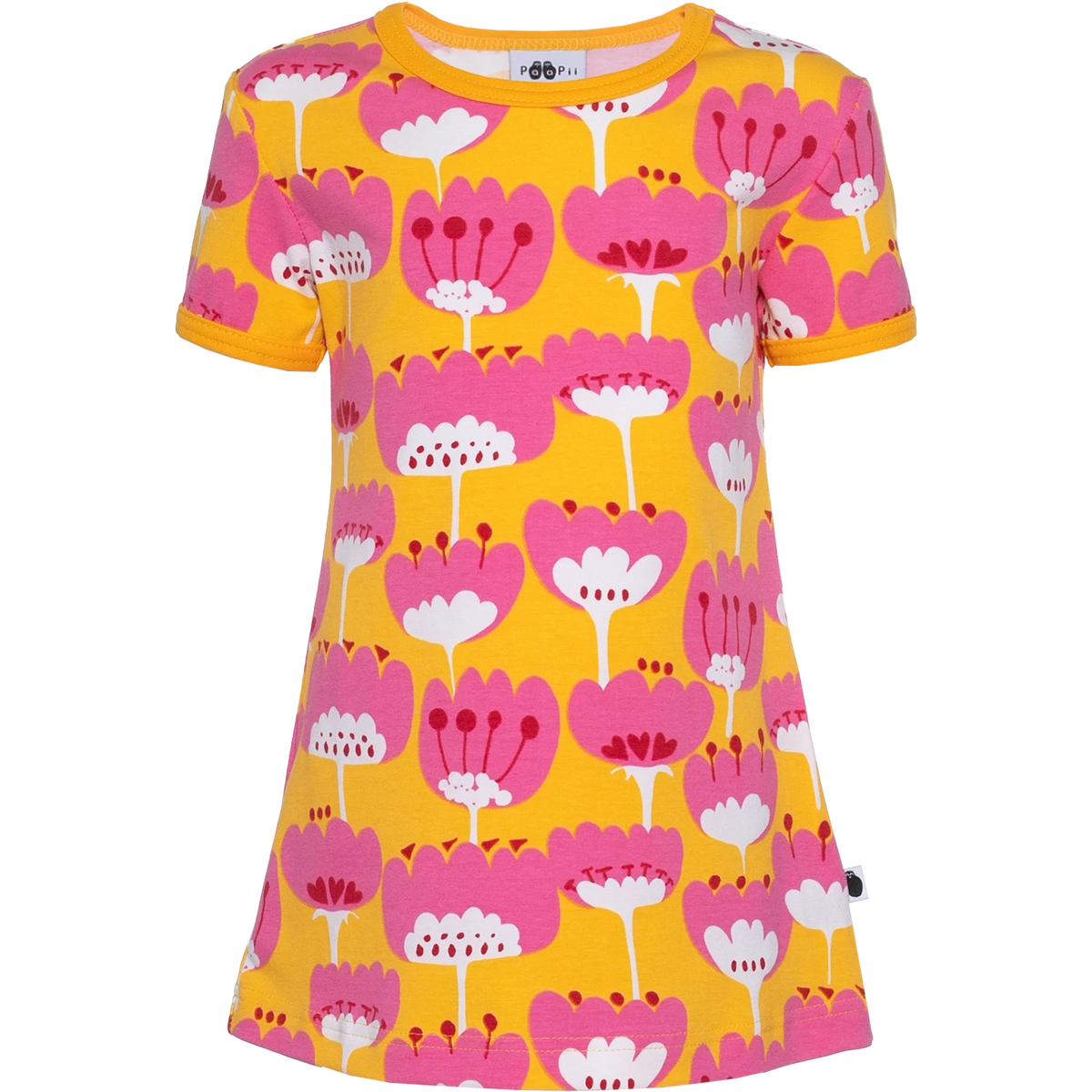 VIOLA Short Sleeve Tunic - Blomma in Sun Pink Red - 1 Left Size 3-4 years-PaaPii-Modern Rascals