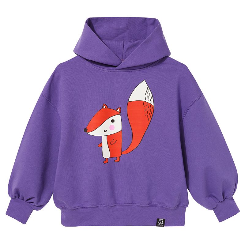 Violet Fox Oversized Hoodie - 1 Left Size 4-6 years-KuKuKid-Modern Rascals