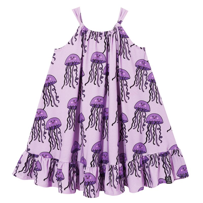 Violet Jellyfish Bow Dress - 1 Left Size 10-12 years-KuKuKid-Modern Rascals