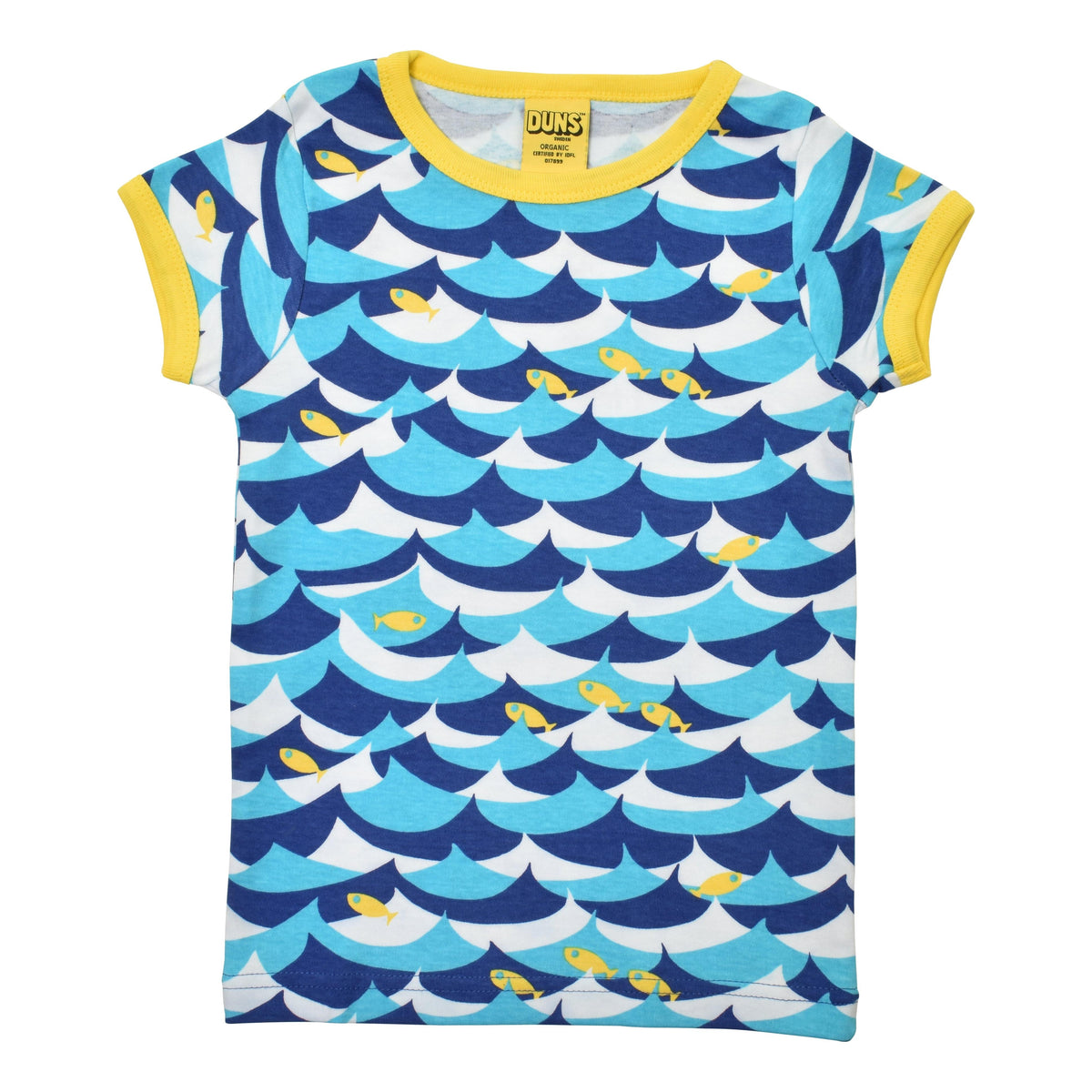 Wave And Fish - Blue Short Sleeve Shirt-Duns Sweden-Modern Rascals