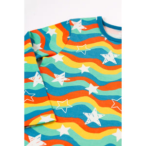 Wavy Stars Cozy Ember Top-Frugi-Modern Rascals