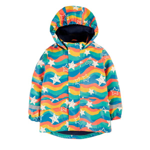 Wavy Stars Printed Puddle Buster Coat-Frugi-Modern Rascals