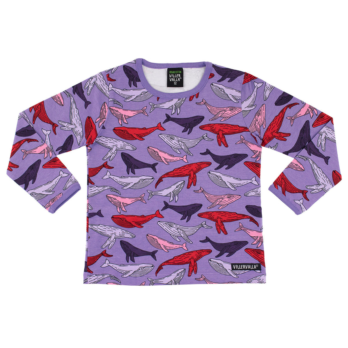 Whale Long Sleeve Shirt in Lilac - 2 Left Size 2-3 & 8-9 years-Villervalla-Modern Rascals