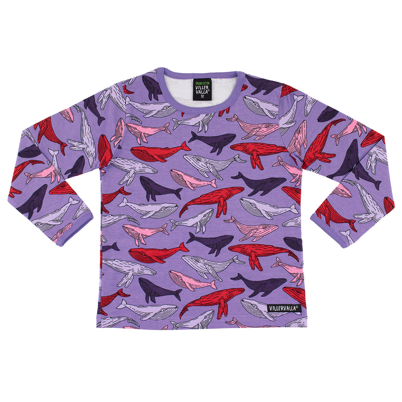 Whale Long Sleeve Shirt in Lilac - 2 Left Size 2-3 & 8-9 years-Villervalla-Modern Rascals