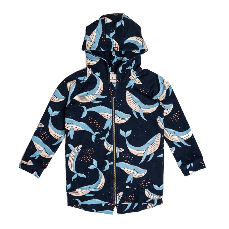 Whale Navy Hoodie - 1 Left Size 2-4 years-Mullido-Modern Rascals