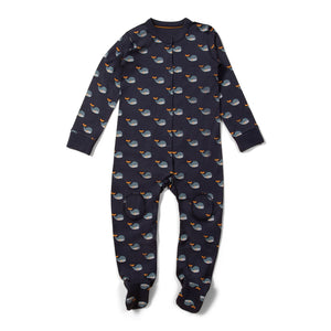 Whale Song Adaptive Suit With Poppers - 2 Left Size 5-6 years-Little Green Radicals-Modern Rascals