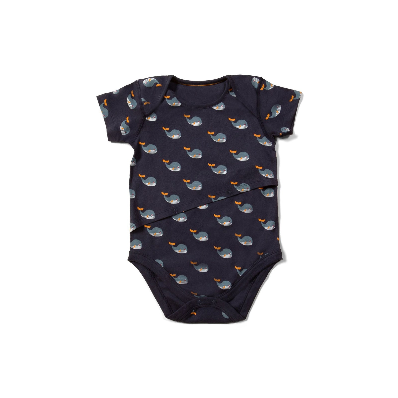 Whale Song Easy Feeding Adaptive Onesie-Little Green Radicals-Modern Rascals