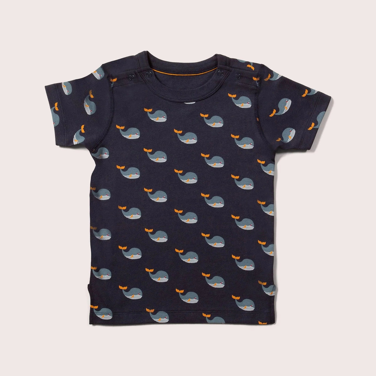 Whale Song Easy Feeding Adaptive Short Sleeve Shirt - 2 Left Size 3-4 & 5-6 years-Little Green Radicals-Modern Rascals