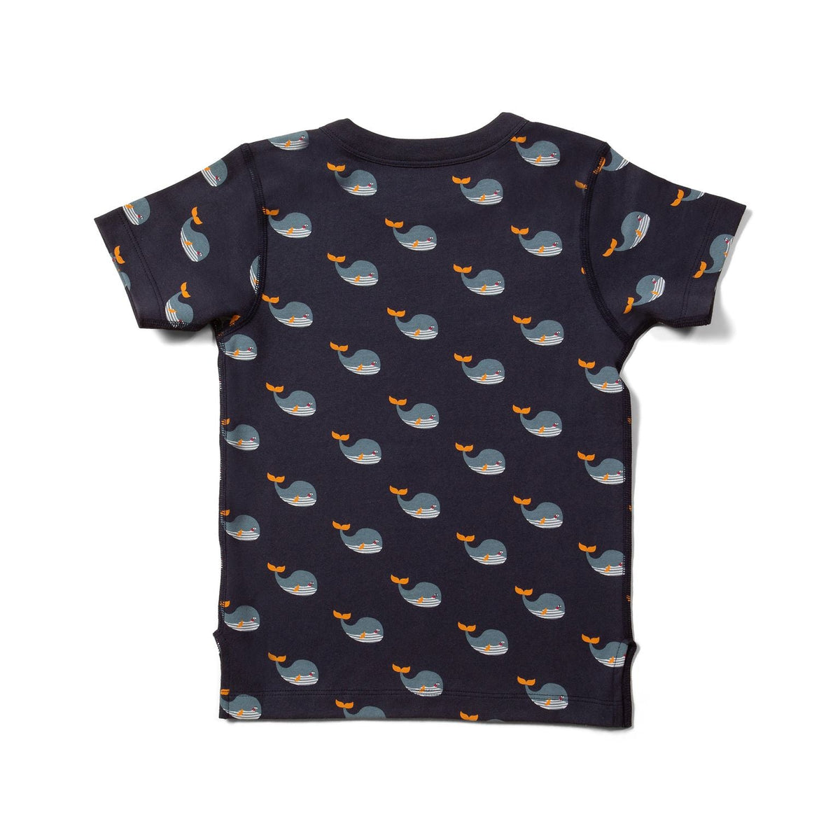 Whale Song Easy Feeding Adaptive Short Sleeve Shirt-Little Green Radicals-Modern Rascals