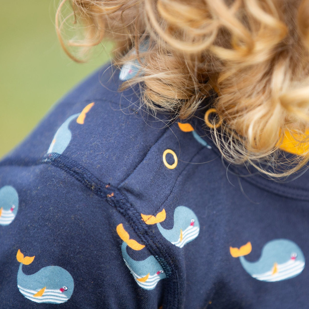 Whale Song Easy Feeding Adaptive Short Sleeve Shirt-Little Green Radicals-Modern Rascals