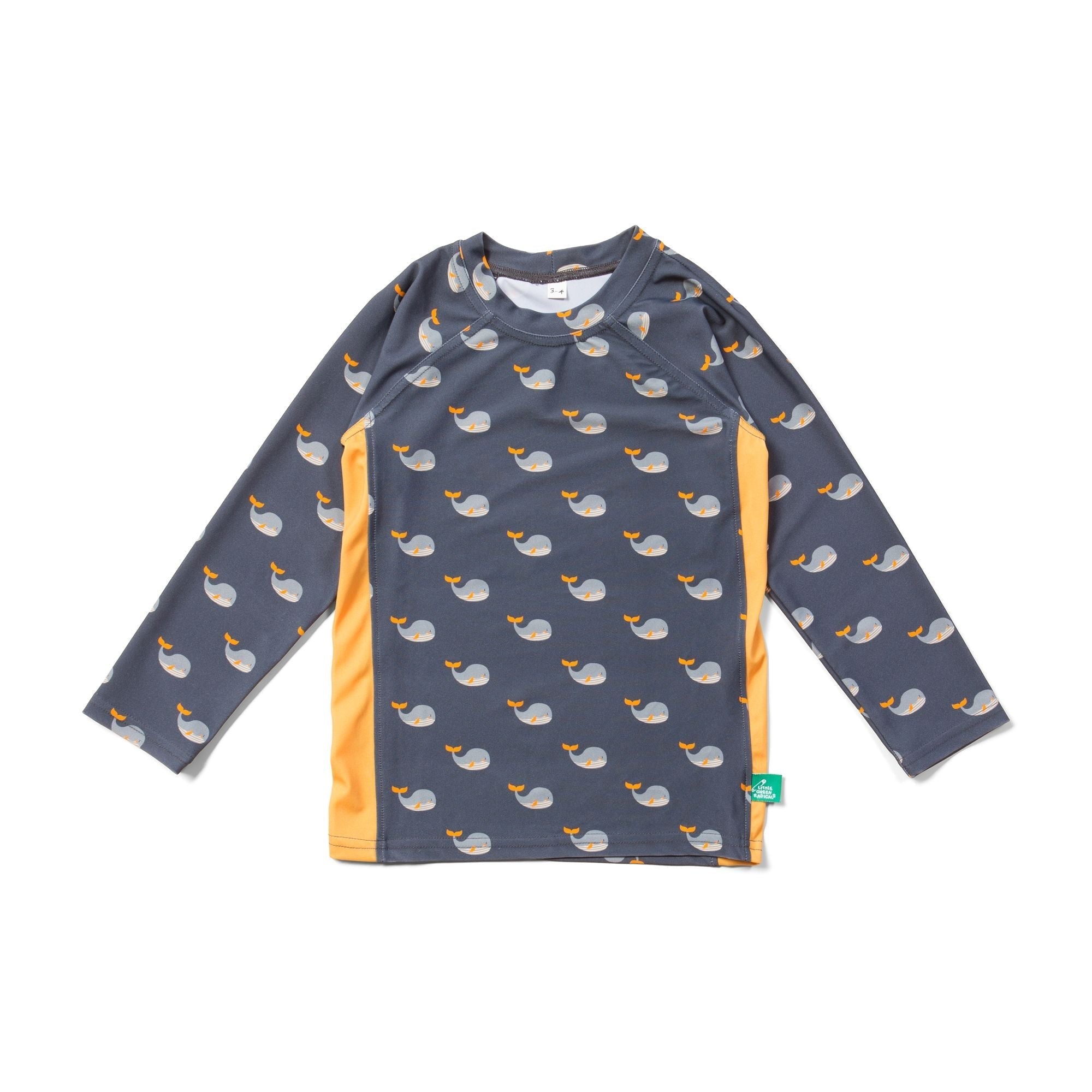 Whale Song Rashguard - 1 Left Size 2-3 years-Little Green Radicals-Modern Rascals