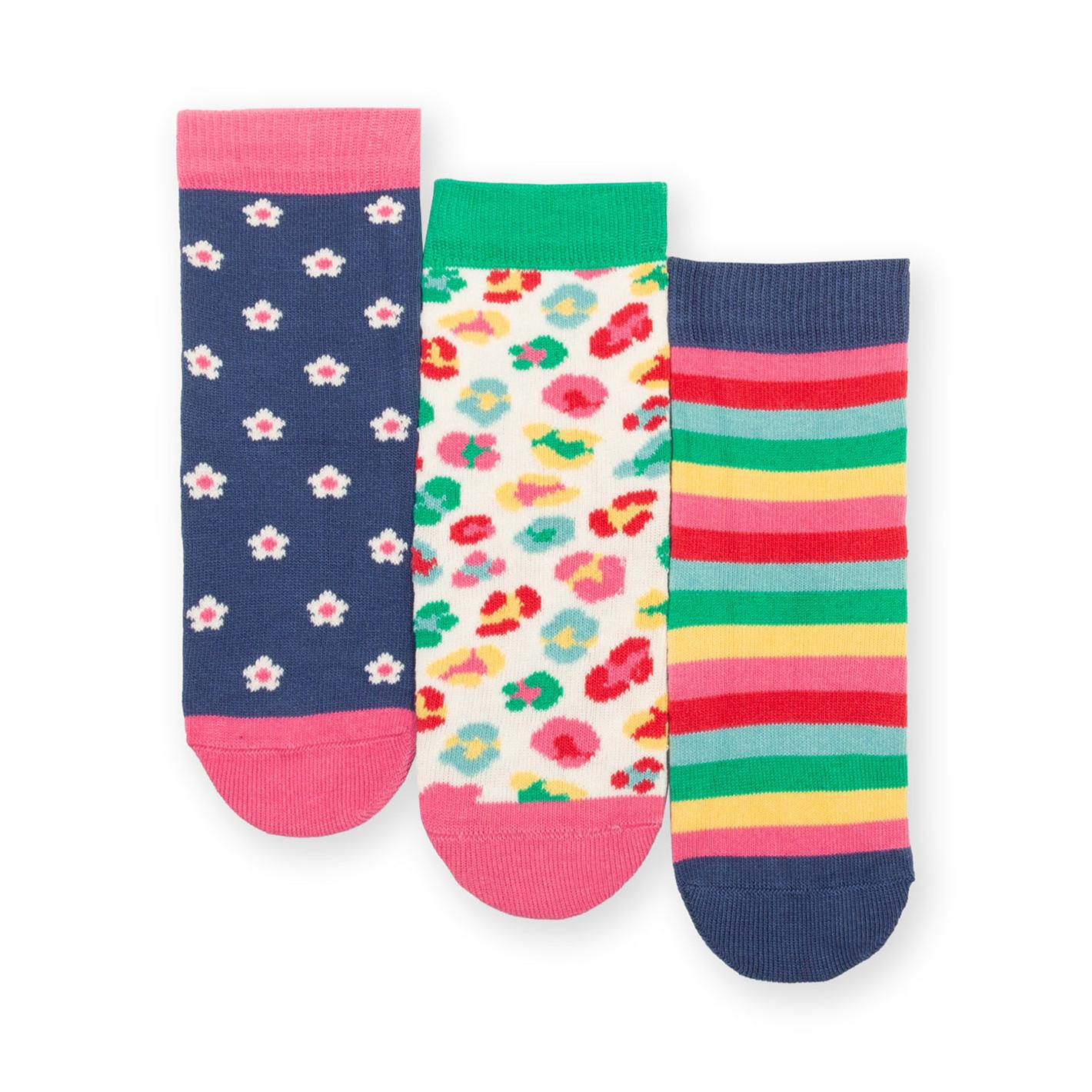 Wild And Free Socks - 3 Pack - 2 Left Size 7-10 & 11+ years-Kite-Modern Rascals