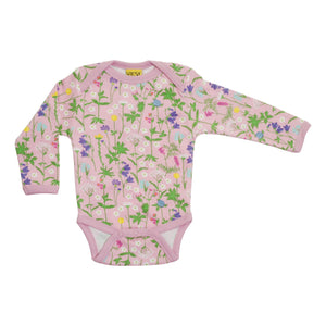 Wildflowers - Pink Long Sleeve Onesie - 2 Left Size 4-6 months-Duns Sweden-Modern Rascals