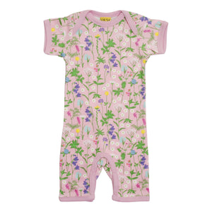 Wildflowers - Pink Short Sleeve Suit - 2 Left Size 2-4 & 4-6 months-Duns Sweden-Modern Rascals
