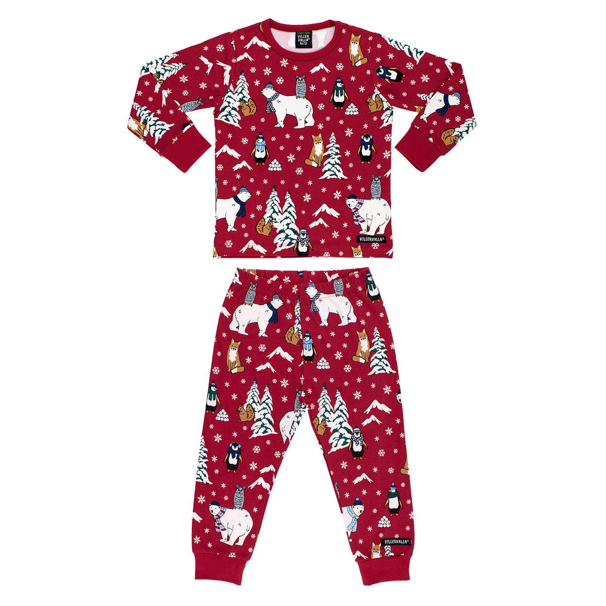 Winter Animals Long Sleeve Shirt and Pant Set - Chili-Villervalla-Modern Rascals
