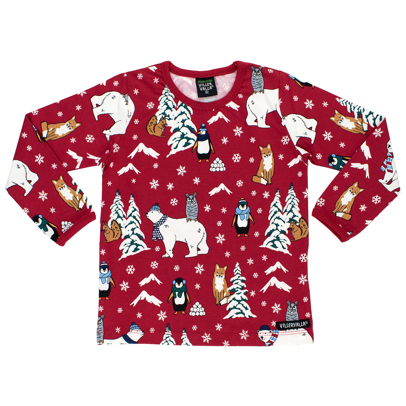 Winter Animals Long Sleeve Shirt - Chili-Villervalla-Modern Rascals