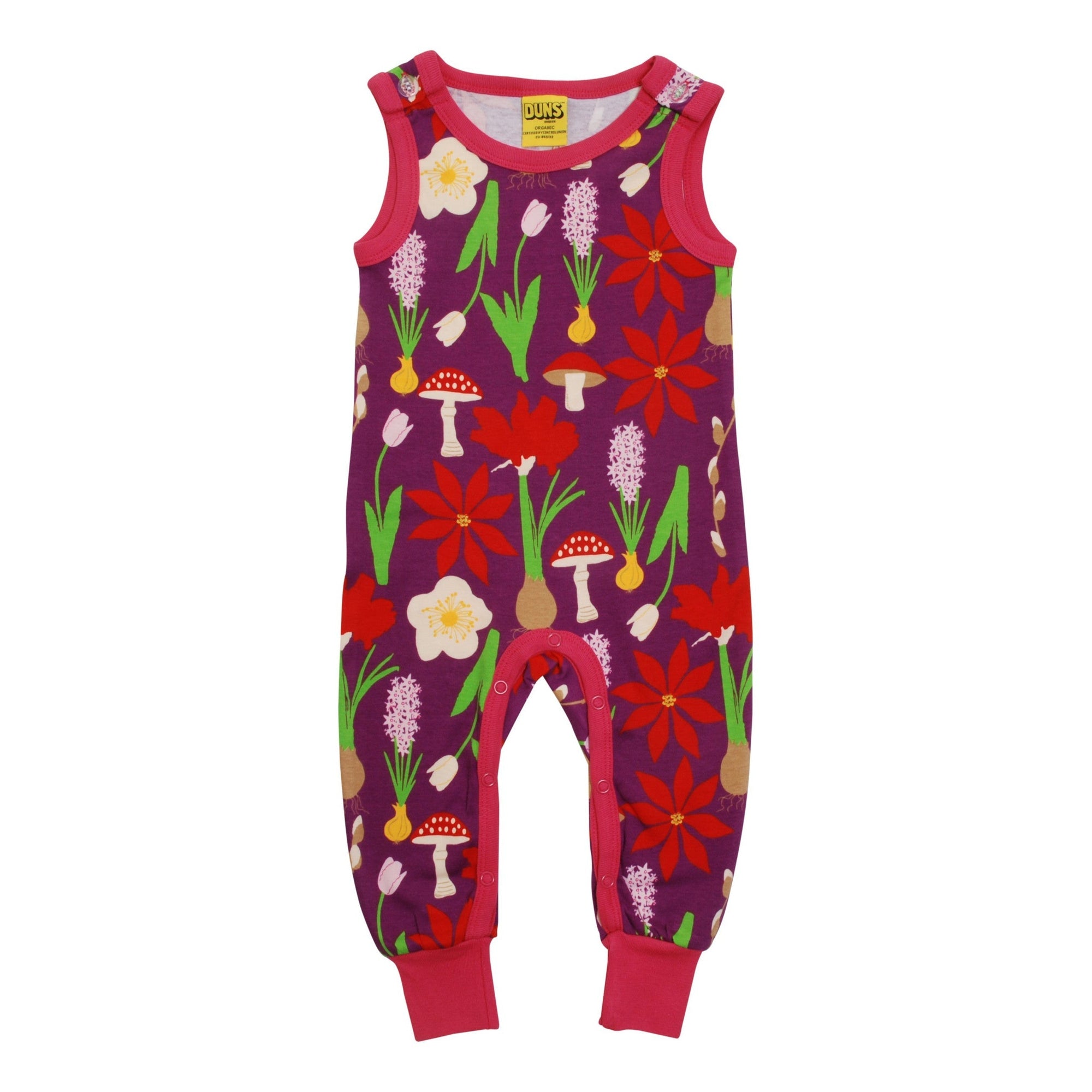 Winter Flower Dungarees - 1 Left Size 4-6 months-Duns Sweden-Modern Rascals