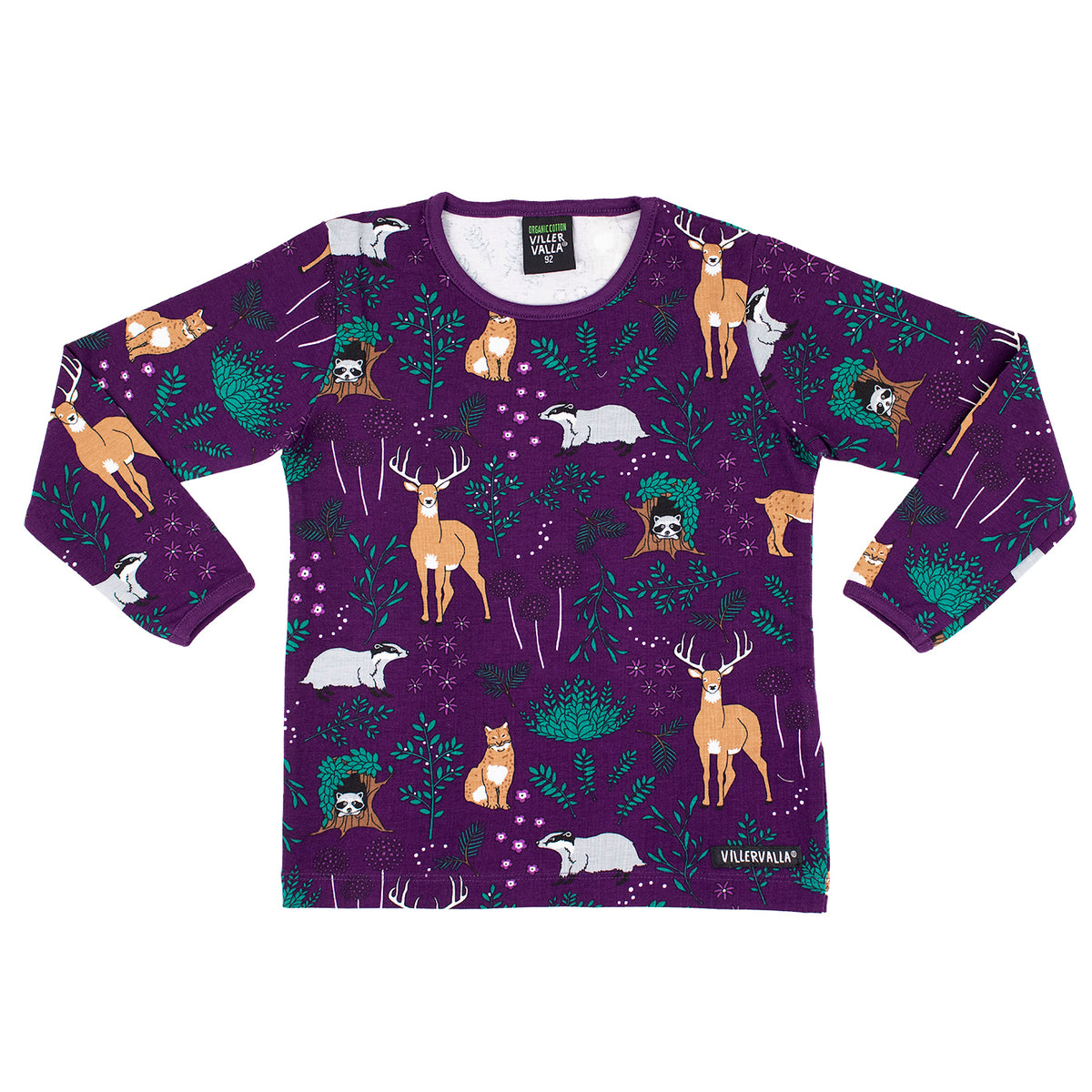 Winter Forest Long Sleeve Shirt in Grape - 2 Left Size 4-5 & 8-9 years-Villervalla-Modern Rascals