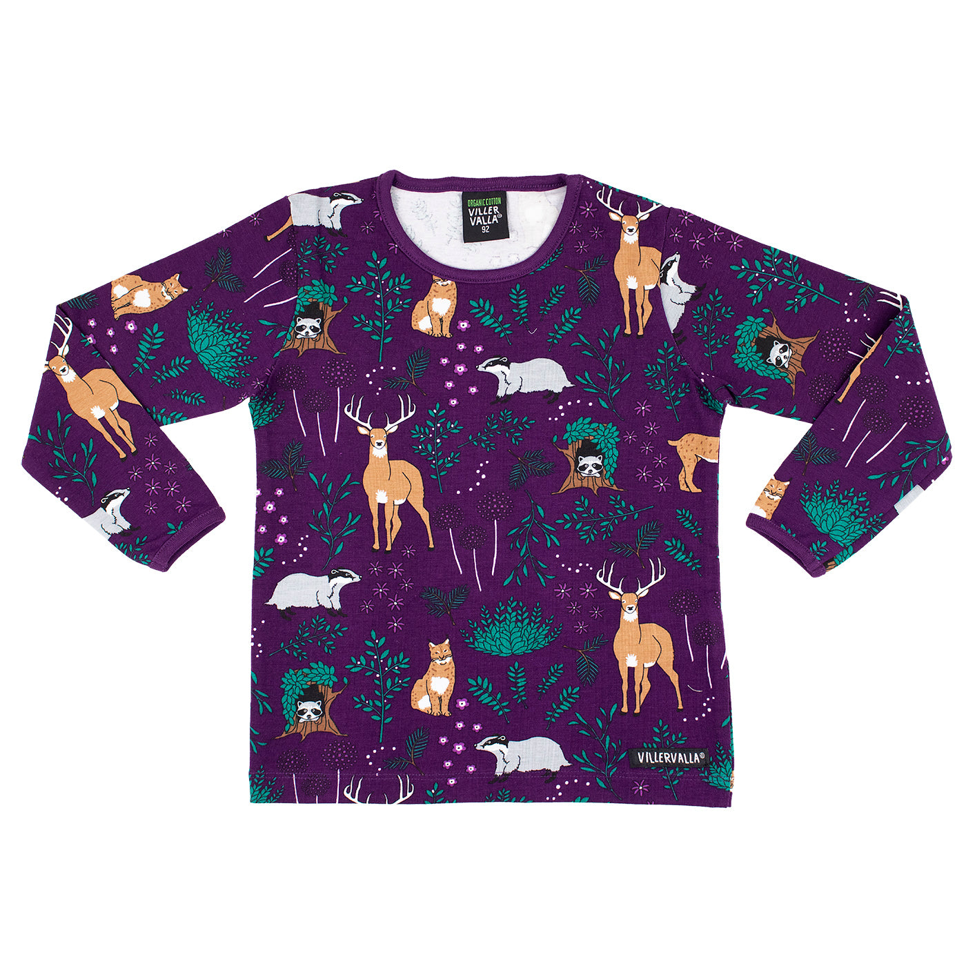 Winter Forest Long Sleeve Shirt in Grape - 2 Left Size 4-5 & 8-9 years-Villervalla-Modern Rascals