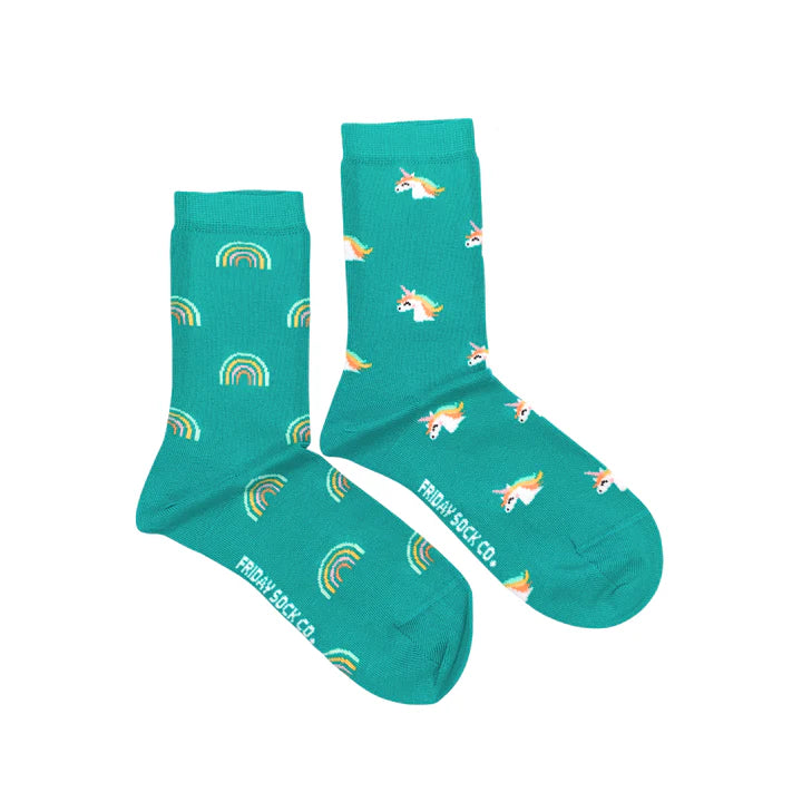 Women’s Magical Unicorn & Rainbow Socks-Friday Sock Co.-Modern Rascals