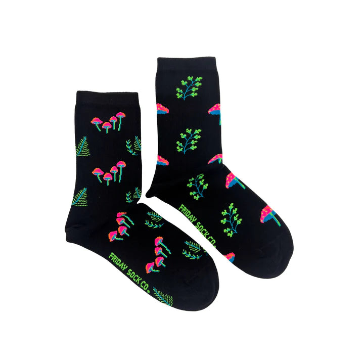 Women’s Neon Mushroom Socks-Friday Sock Co.-Modern Rascals