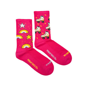 Women's Rollerskate & Rainbow Athletic Socks-Friday Sock Co.-Modern Rascals