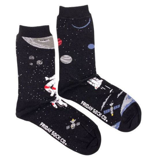 Women's Space Scene Mismatched Socks-Friday Sock Co.-Modern Rascals