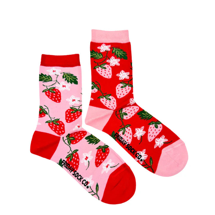 Women's Strawberry Socks-Friday Sock Co.-Modern Rascals