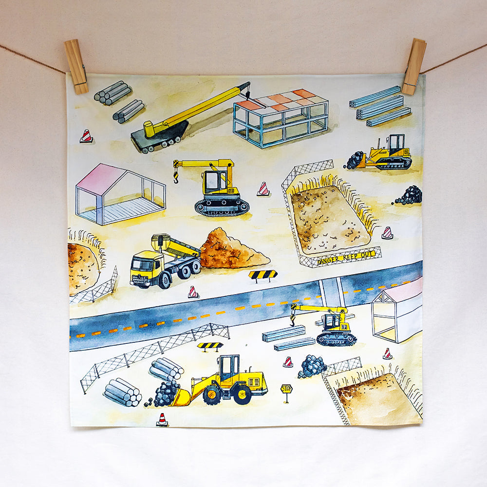 Wonderie Building Site Playcloth-Wonderie-Modern Rascals