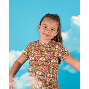 Wonderland Short Sleeve Shirt - 1 Left Size 2-3 years-Jelly Alligator-Modern Rascals