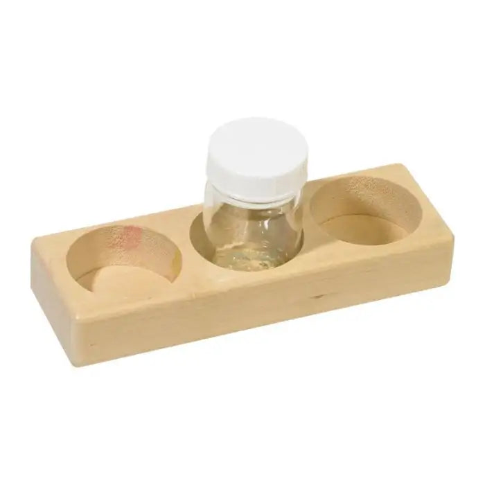 Wooden Holder for 3 Glass Paint Jars with Lids - 50mL (Jars sold separately)-Mecurius-Modern Rascals