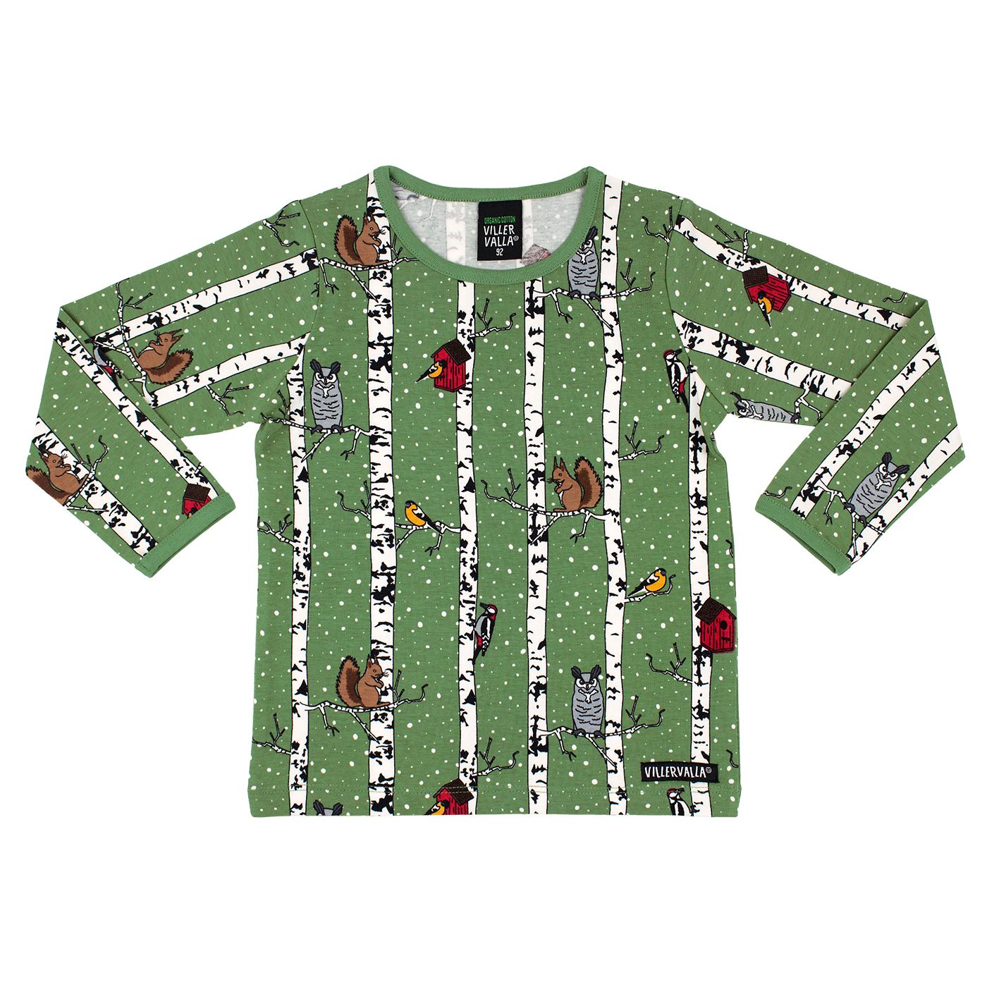 Woodpecker Long Sleeve Shirt in Moss - 2 Left Size 3-4 & 10-11 years-Villervalla-Modern Rascals