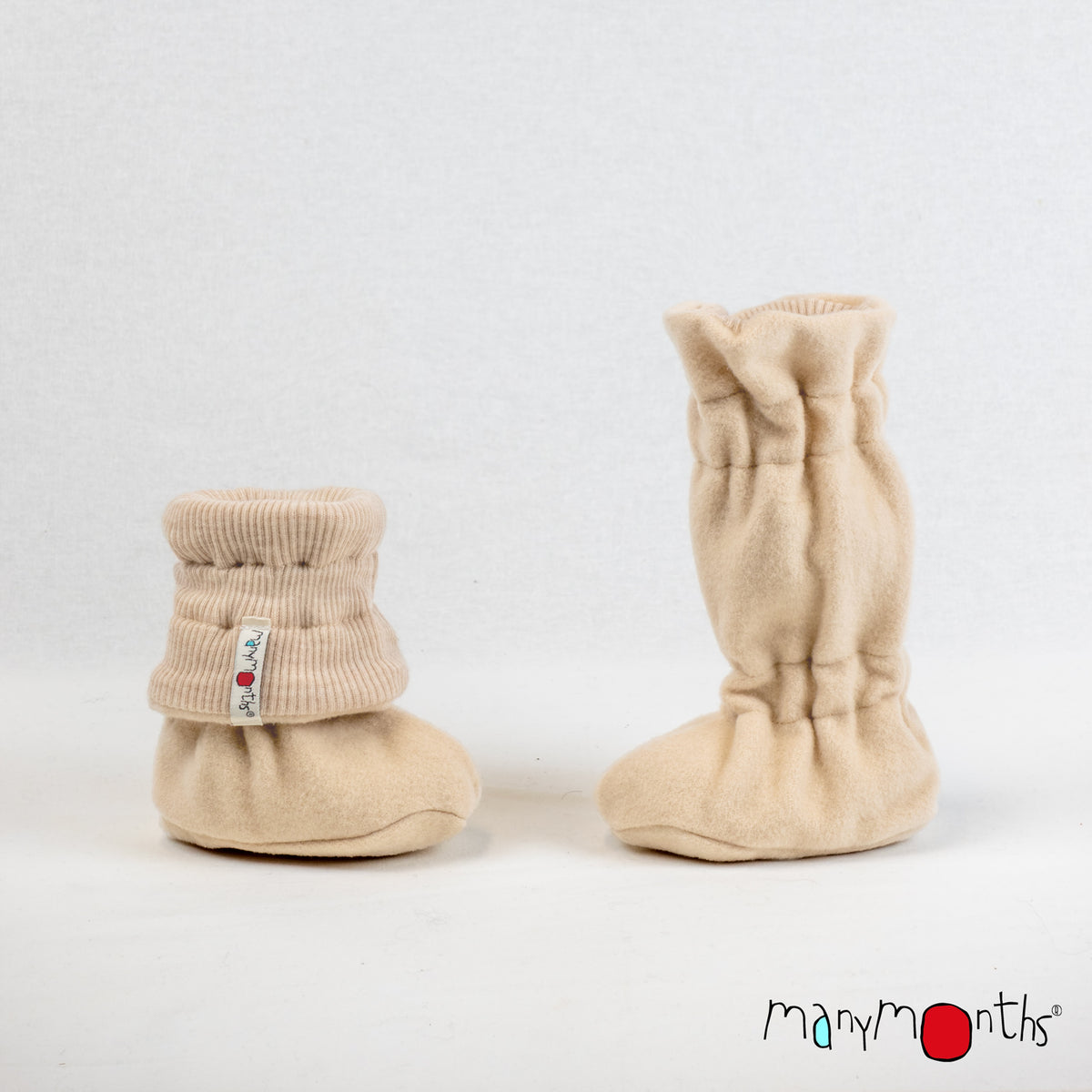 Wool Arctic Winter Baby Booties with Wool Outer - Multiple Colours-ManyMonths Nature Woolies-Modern Rascals