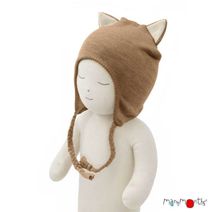 Wool Beanie with Kitty Ears - Multiple Colours-ManyMonths Nature Woolies-Modern Rascals
