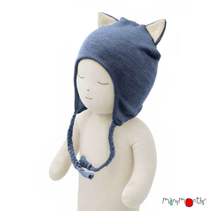 Wool Beanie with Kitty Ears - Multiple Colours-ManyMonths Nature Woolies-Modern Rascals