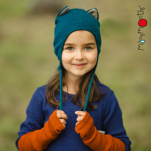 Wool Beanie with Kitty Ears - Multiple Colours-ManyMonths Nature Woolies-Modern Rascals